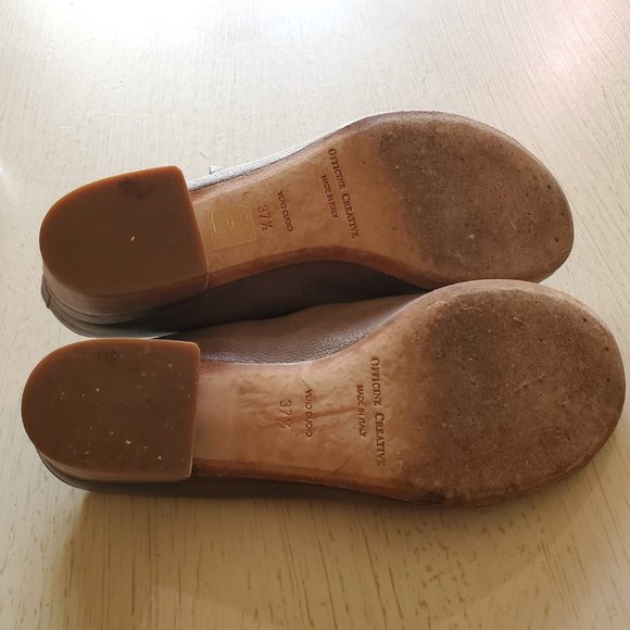 Officine Creative Gray Open Toe Leather Slide Mule Sandals 37.5/7-7.5 - Picture 7 of 7